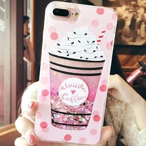 5 ⭐️ Rated! 😍 Unicorn Coffee Glitter iPhone Case